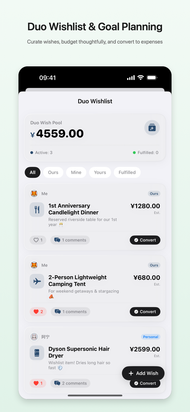 Shared Wishlist screenshot